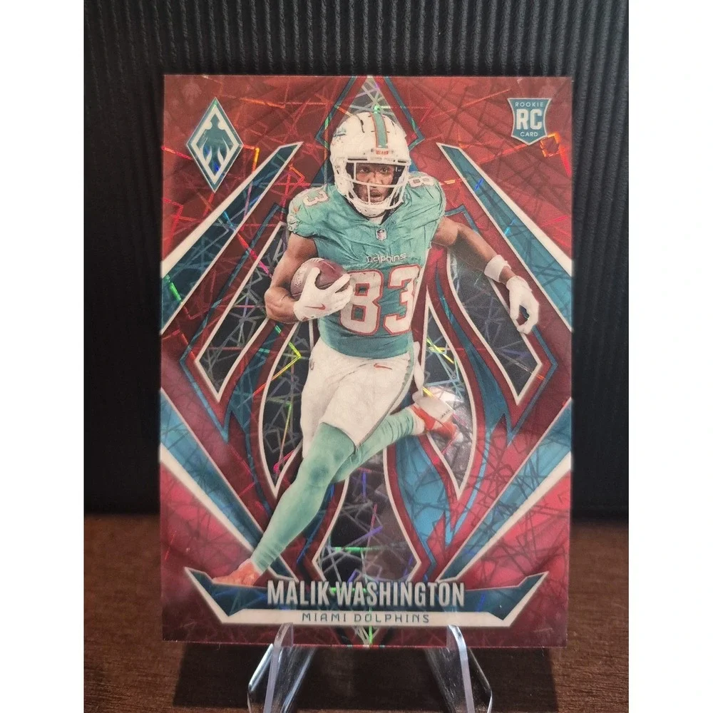 2024 Panini Phoenix Rookies Malik Washington #222 Red  Lazer /199 (RC) Dolphins